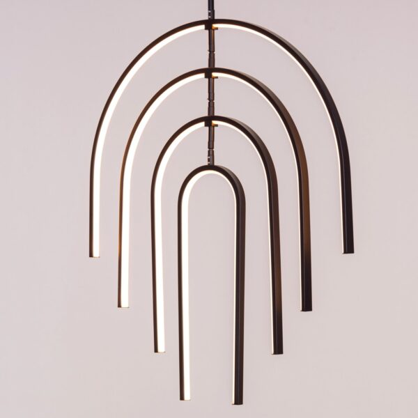 Heatwave (Black) 3 Color Built-In-LED Chandelier - Image 2