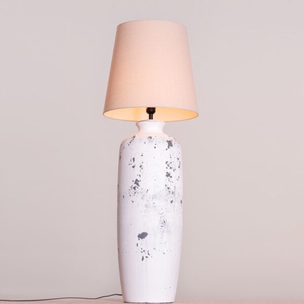 Snow Storm (White, Beige) Ceramic Floor Lamp - Image 2