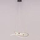 Twist Of Fate (Medium, Black, 3 Color Dimmable LED with Remote Control) Chandelier