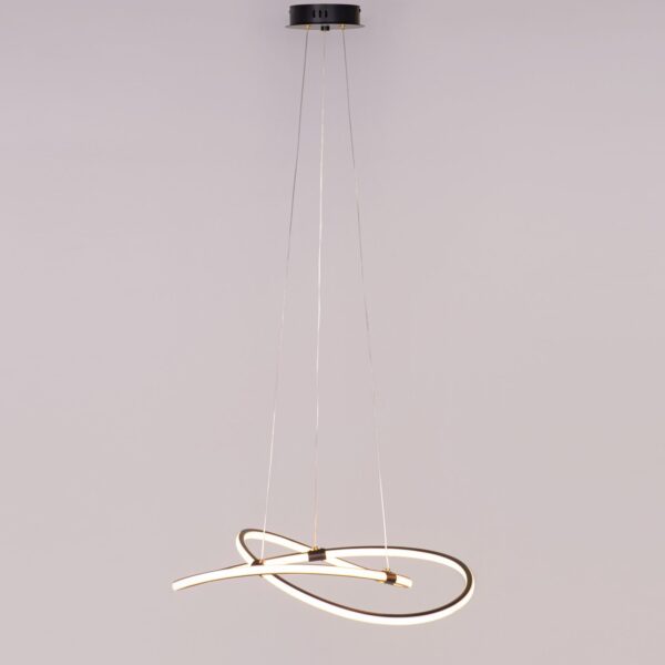 Twist Of Fate (Medium, Black, 3 Color Dimmable LED with Remote Control) Chandelier - Image 2