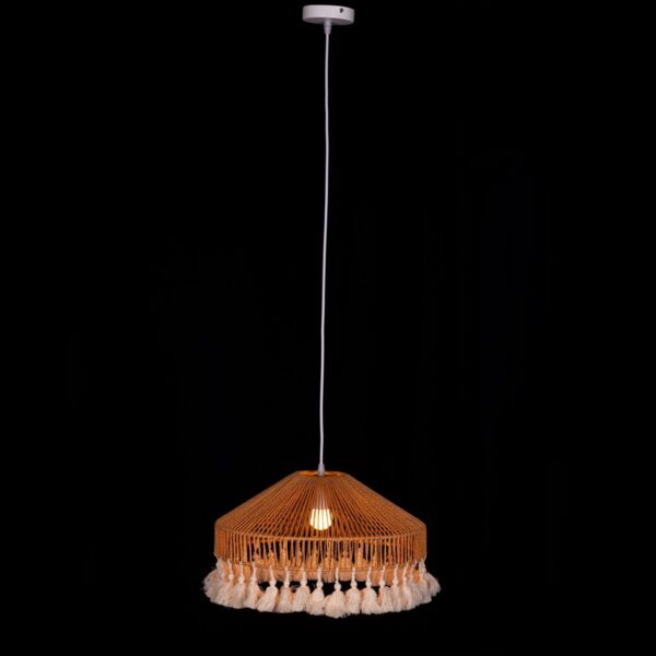 Boho Blaze (Brown) Rattan Pendant Light - Image 2
