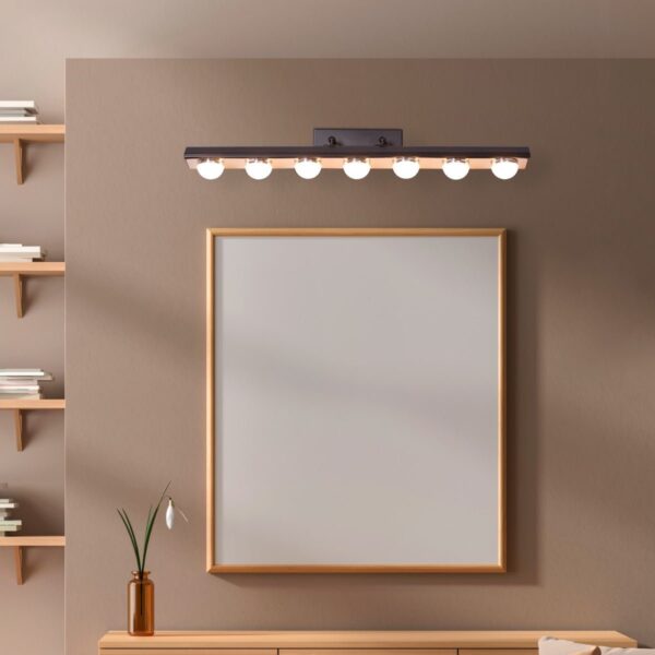 Stage Show (Large, White, Built-In LED) Vanity Light - Image 8