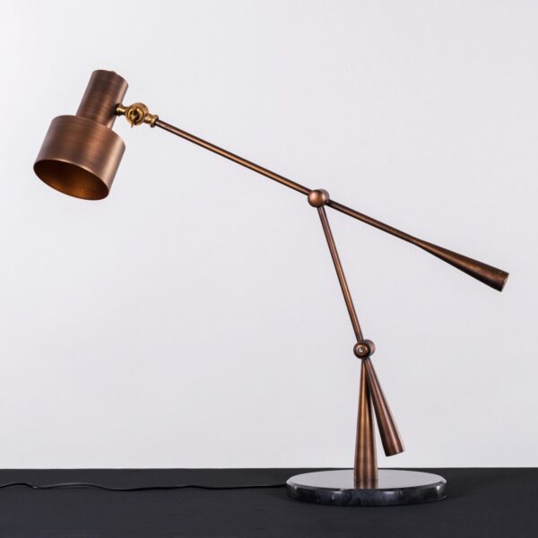 Rumour Has It (Gold, Coffee, Smart LED) Marble Study Table Lamp - Image 5