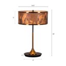 Slate Abate (Gold, Black) Stone Veneer Marble Table Lamp