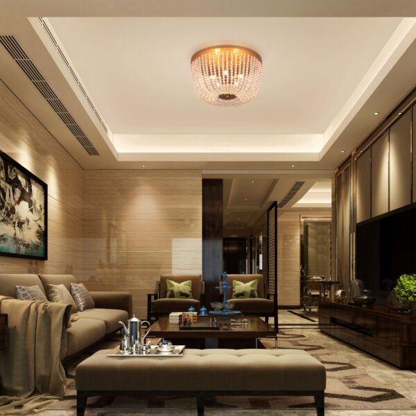 Embraced (Gold) Crystal Ceiling Light - Image 3