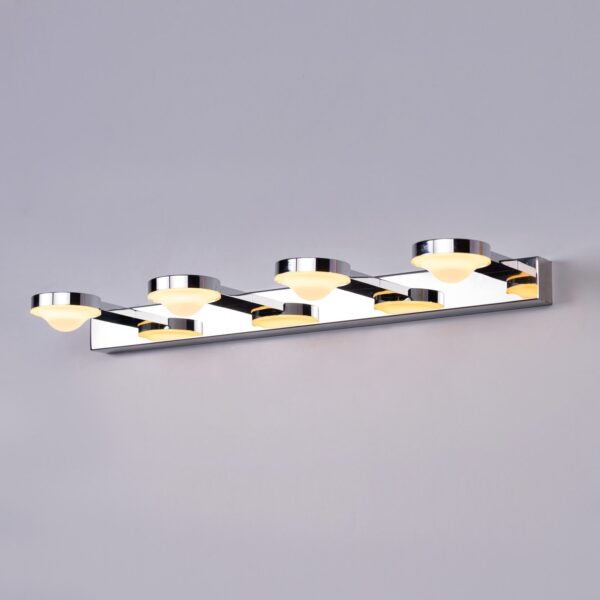 Quiet Dawn (Large, Chrome, Built-In LED) Stainless Steel Vanity Light - Image 3