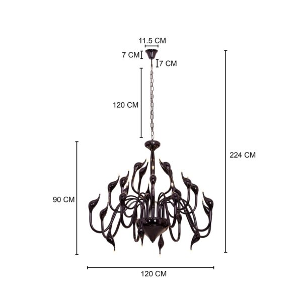 Play Your Cards (Large, Black) Chandelier - Image 6