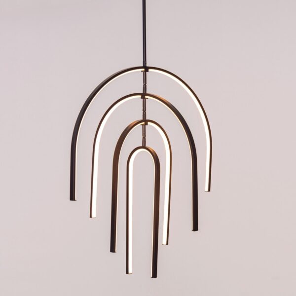 Heatwave (Black) 3 Color Built-In-LED Chandelier - Image 4