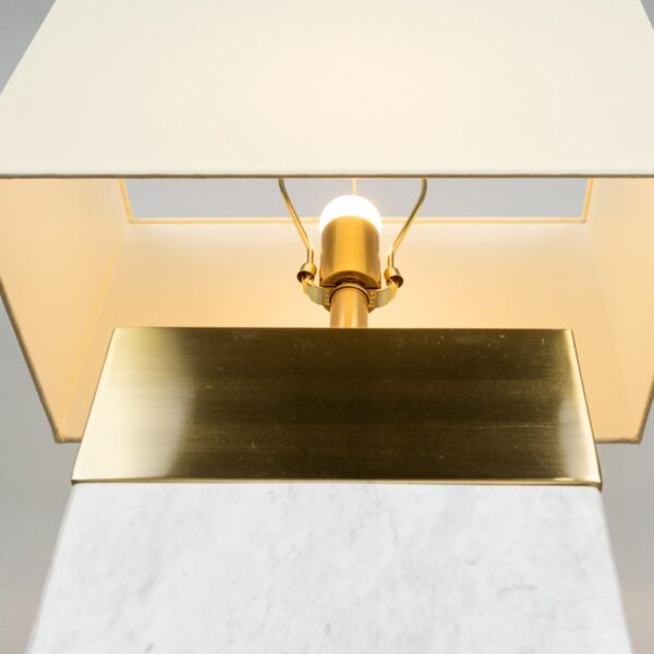 Rain Cloud (Extra Large, White, Gold) Marble Table Lamp - Image 3