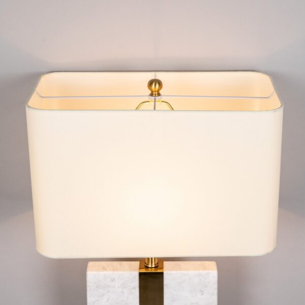 Just A Memory (Extra Large, White, Gold) Marble Table Lamp - Image 4