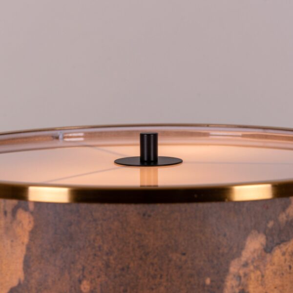 Slate Abate (Gold, Black) Stone Veneer Marble Table Lamp - Image 3