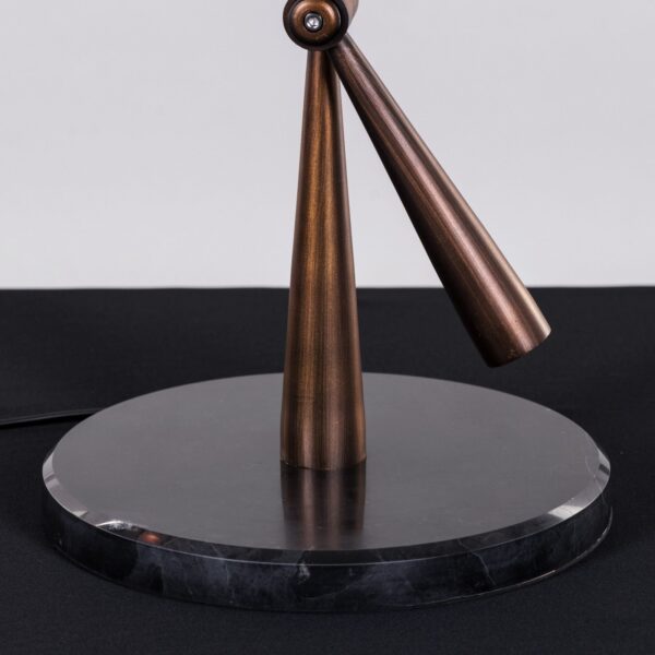Rumour Has It (Gold, Coffee, Smart LED) Marble Study Table Lamp - Image 3