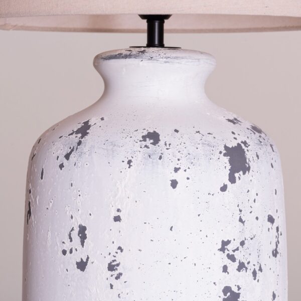 Snow Storm (White, Beige) Ceramic Floor Lamp - Image 5