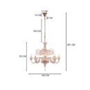 String Of Pearls (Large, Gold) Textured Glass Chandelier