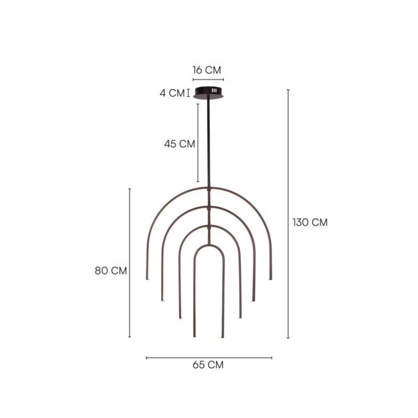Heatwave (Black) 3 Color Built-In-LED Chandelier - Image 5