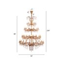 Victorian Masterpiece (Large, Antique Gold) Crystal Double Height Chandelier