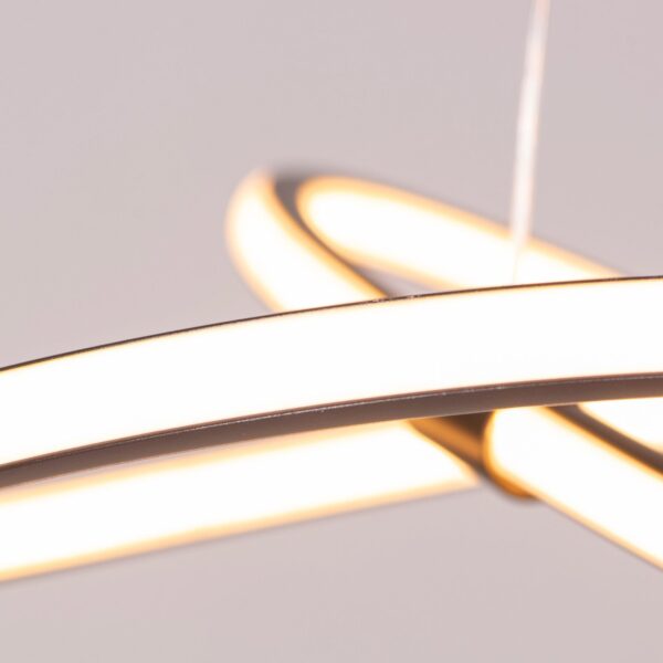 Twist Of Fate (Medium, Black, 3 Color Dimmable LED with Remote Control) Chandelier - Image 5