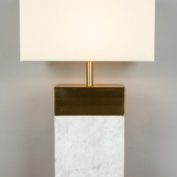 Rain Cloud (Extra Large, White, Gold) Marble Table Lamp - Image 2