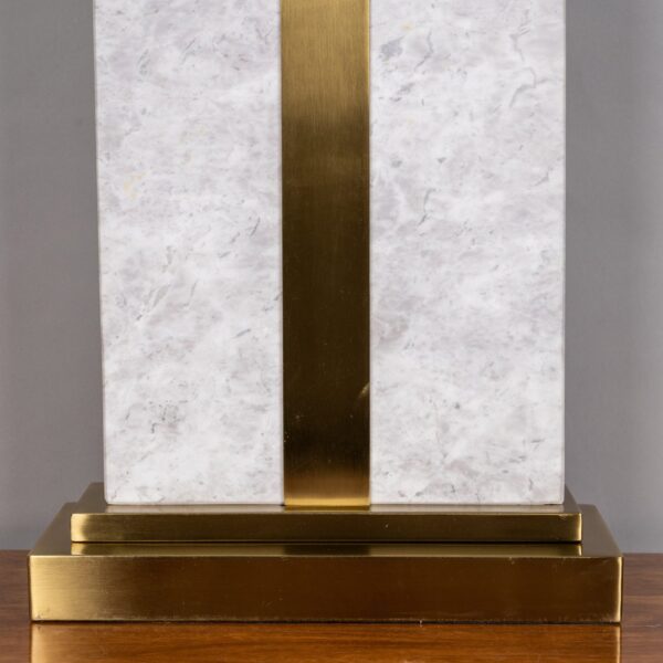 Just A Memory (Extra Large, White, Gold) Marble Table Lamp - Image 3