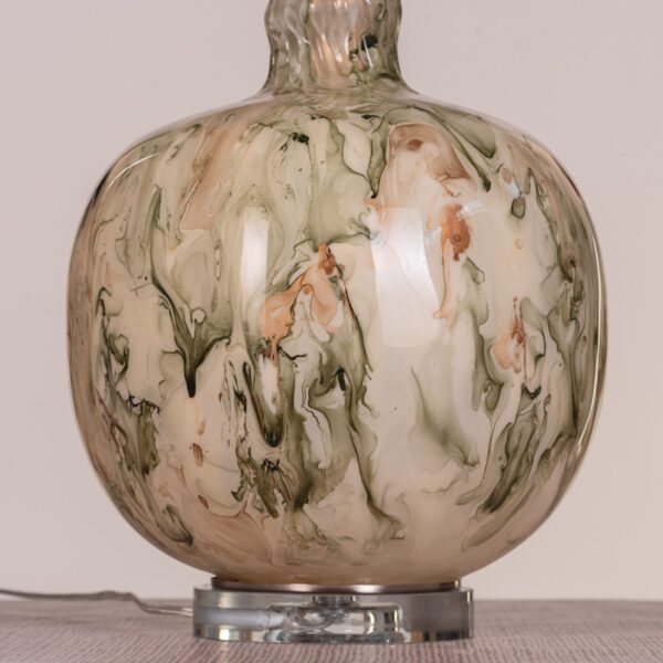 Fools Rush In (Green, White) Ceramic Table Lamp - Image 5