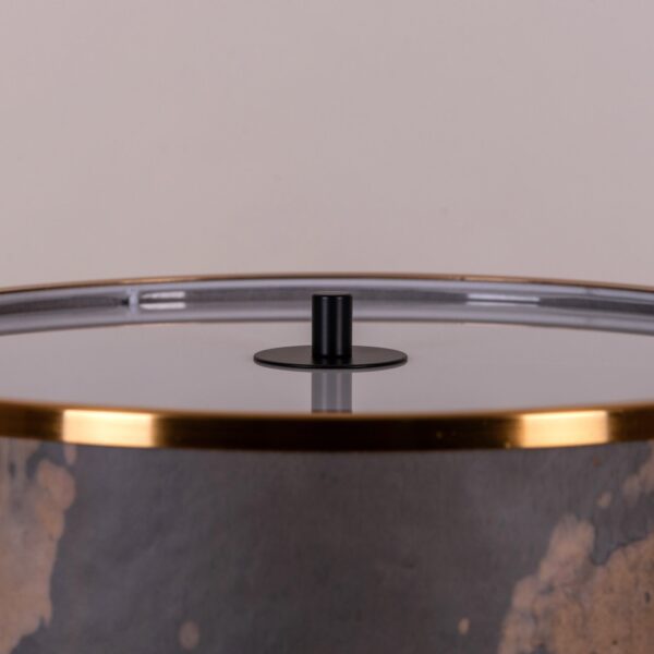 Slate Abate (Gold, Black) Stone Veneer Marble Table Lamp - Image 2