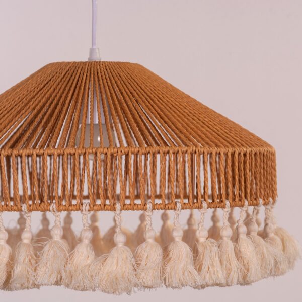 Boho Blaze (Brown) Rattan Pendant Light - Image 7