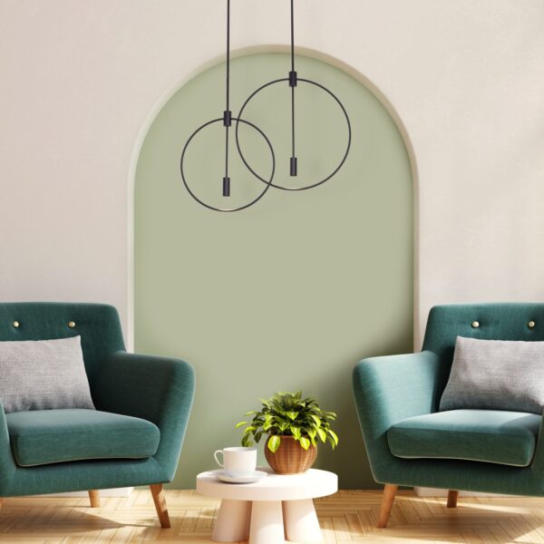 Ring On It (Black) 3 Color LED Chandelier - Image 2