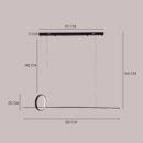 End The Chase (Large, Black, Dimmable LED with Remote Control) Chandelier