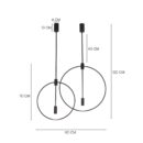 Ring On It (Black) 3 Color LED Chandelier