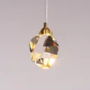 Pretty Prism (Gold, Built-In LED) Crystal Pendant Light