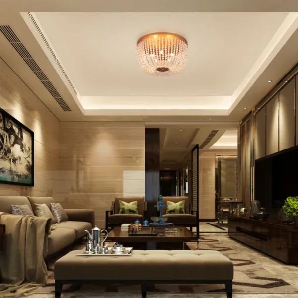 Embraced (Gold) Crystal Ceiling Light - Image 3