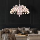 Summer In Santorini (Large, White) Handcrafted Glass Chandelier