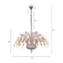 Summer In Santorini (Large, White) Handcrafted Glass Chandelier