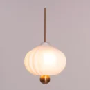 Take Me To The Moon (Gold, White) Frosted Glass Pendant Light
