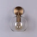 Endgame (Gold) Clear Glass Wall Light