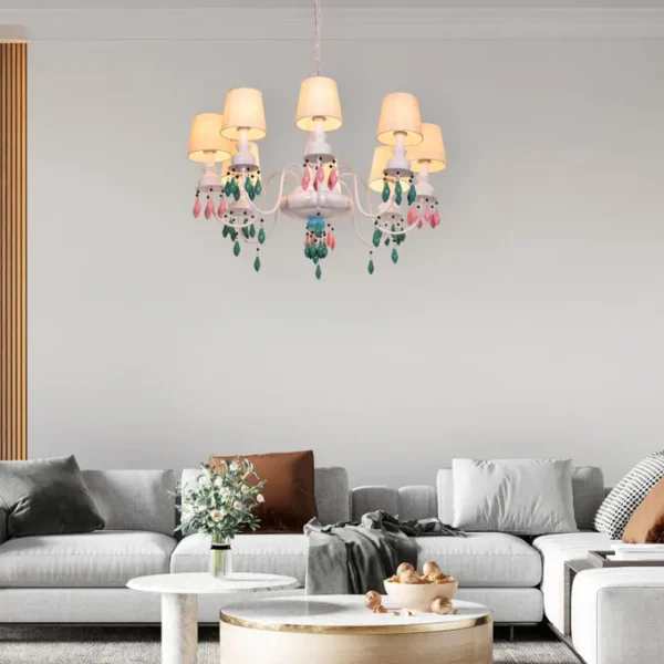 Faraway Tree (Large, White) Ceramic Chandelier - Image 6