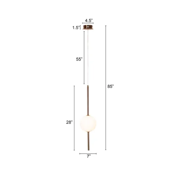 Peacemaker (Large, Gold, Built-In LED) Pendant Light - Image 3