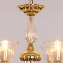 Shall Return (Gold) Textured Glass Chandelier