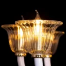 Shall Return (Gold) Textured Glass Chandelier
