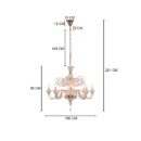 String Of Pearls (Large, Gold) Textured Glass Chandelier