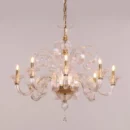 String Of Pearls (Large, Gold) Textured Glass Chandelier