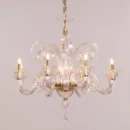 String Of Pearls (Large, Gold) Textured Glass Chandelier