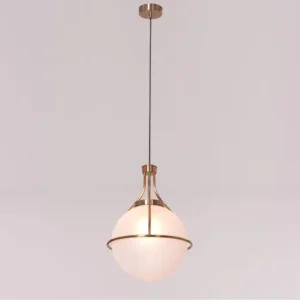 Find Me Nowhere (Gold) Frosted Glass Pendant Light