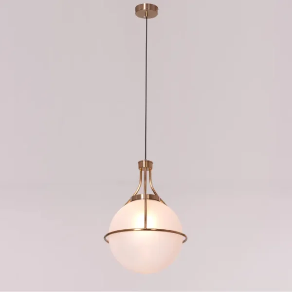 Find Me Nowhere (Gold) Frosted Glass Pendant Light