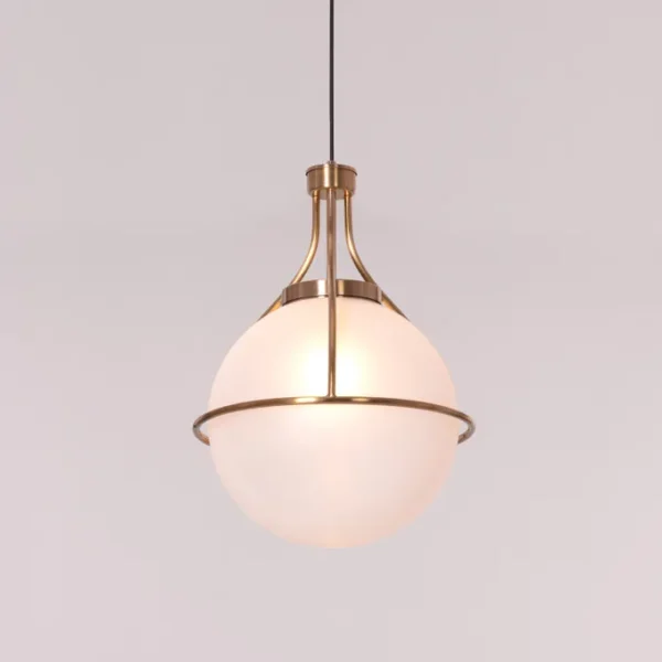 Find Me Nowhere (Gold) Frosted Glass Pendant Light - Image 6