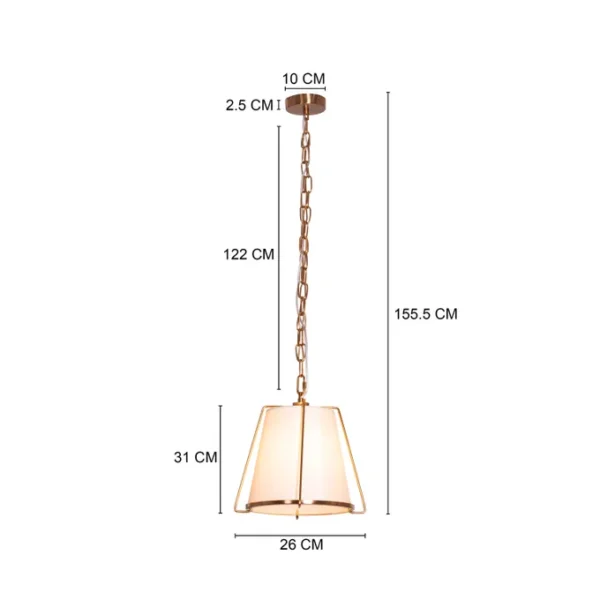 Woke Up Smiling (Gold, Cream) Pendant Light - Image 8
