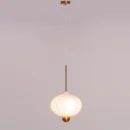 Take Me To The Moon (Gold, White) Frosted Glass Pendant Light