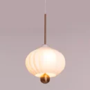 Take Me To The Moon (Gold, White) Frosted Glass Pendant Light