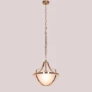 Lighten The Mood (Gold) Frosted Glass Pendant Light