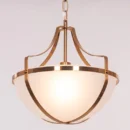 Lighten The Mood (Gold) Frosted Glass Pendant Light